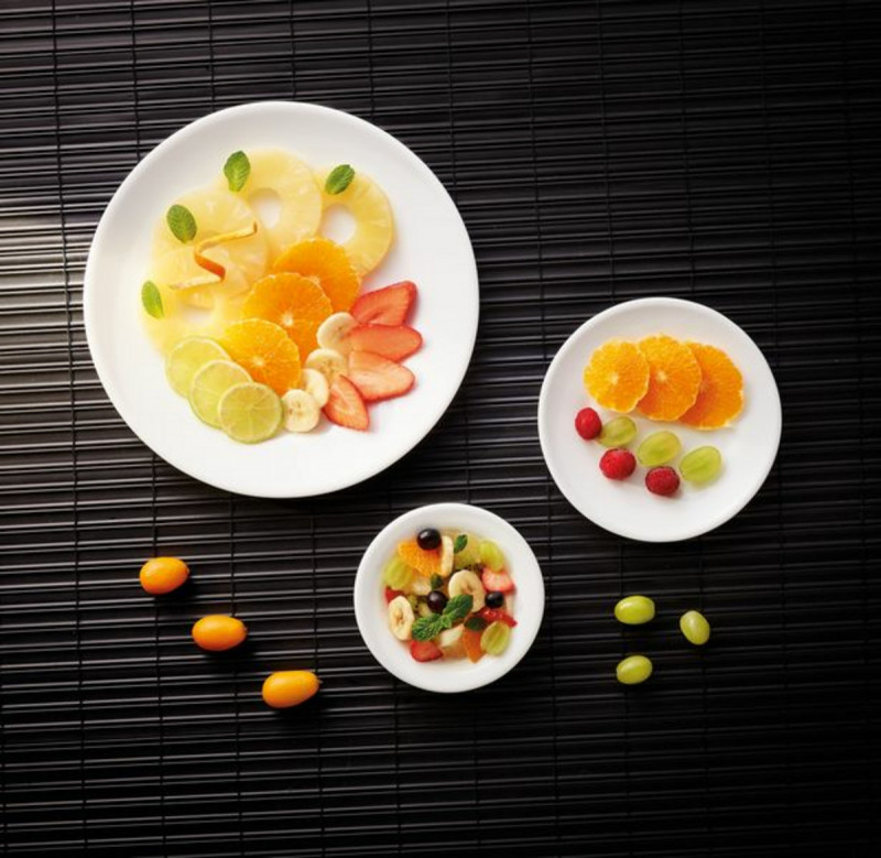 Assiette plate rond blanc verre opal Ø 15,5 cm Restaurant Blanc Arcoroc