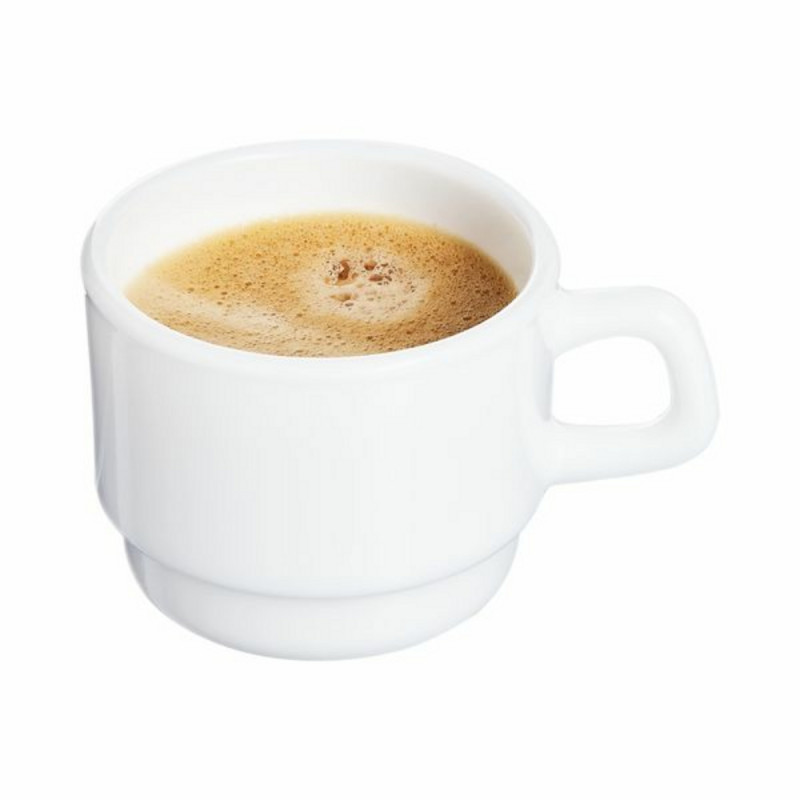 Tasse à déjeuner rond blanc verre opal 25 cl Ø 8 cm Restaurant Blanc Arcoroc