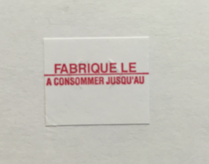 Sachet de 14000 étiquettes « Fabriqué le / A consommer jusqu'au » 2 lignes papier 2x1,6 cm Non repositionnable Non décollable Avery