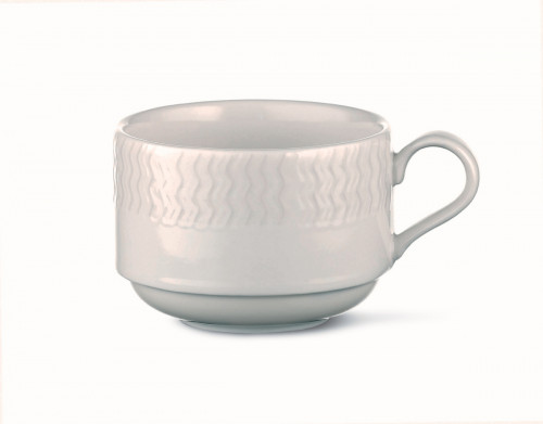 Tasse à thé rond ivoire porcelaine vitrifiée 20 cl Ø 7,5 cm Ondine Rak