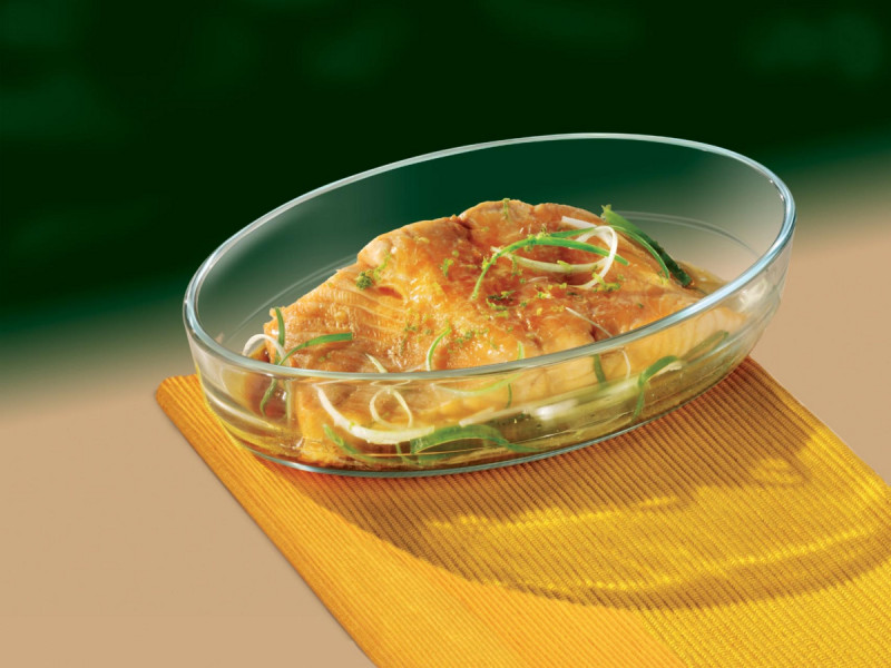 Plat à gratin ovale transparent verre borosilicate 21 cm