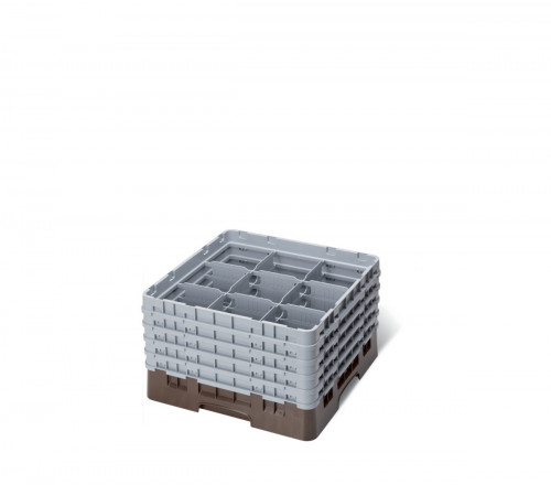 Casier de lavage 9 compartiments 50x50x30,8 cm 14,8 cm 25,8 cm Camrack Cambro