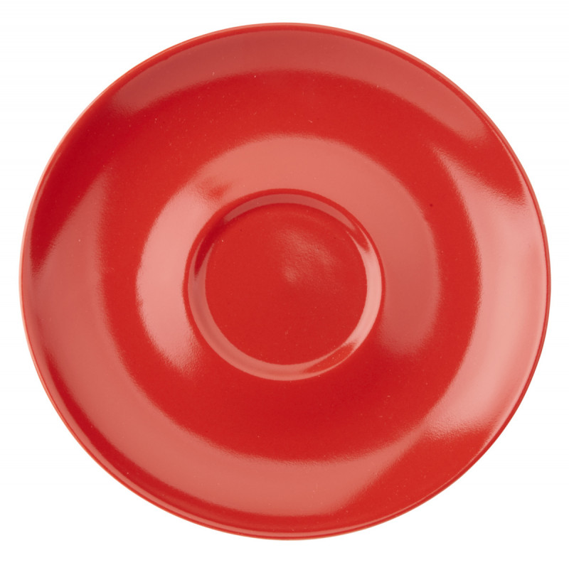 Sous-tasse à expresso rond rouge porcelaine Ø 12 cm Emotions Pro.mundi