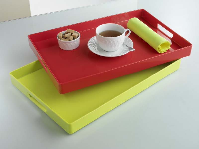 Plateau room service mélamine rouge 52x35 cm Vestah Platex