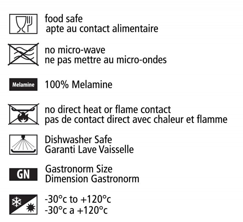 Bac rouge mélamine 32,5 cm Vestah Platex