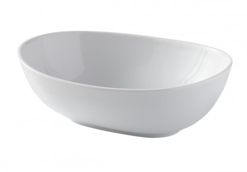 Bol ovale blanc porcelaine 18 cm Bazik Essentials Collection