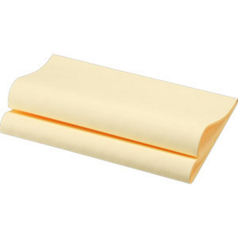 Serviette crème non tissé 48x48 cm Airlaid Duni (60 pièces)