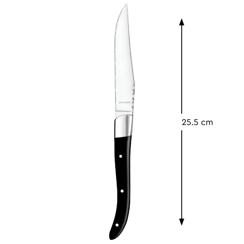 Couteau à steak noir 25,5 cm Lupo Black Pro.mundi