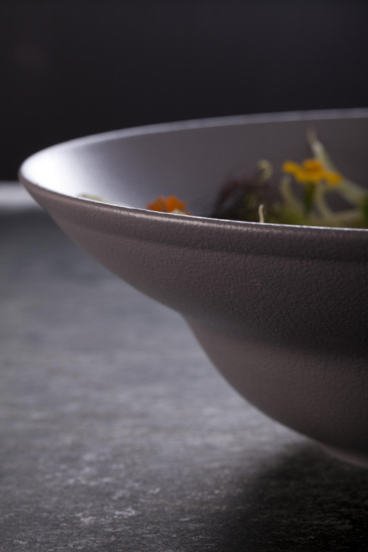 Assiette extra creuse rond Gris stone porcelaine vitrifiée Ø 26 cm Neo Fusion Rak