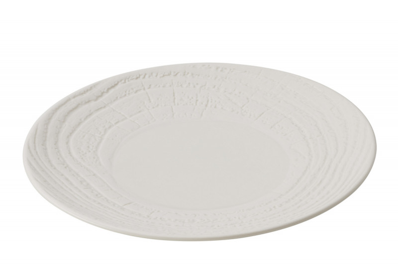 Assiette coupe plate rond ivoire porcelaine culinaire Ø 21,5 cm Arborescence Revol