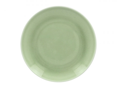 Assiette coupe plate rond vert porcelaine vitrifiée Ø 20,9 cm Vintage Rak