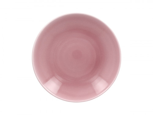 Assiette coupe creuse rond rose porcelaine vitrifiée Ø 25,9 cm Vintage Rak