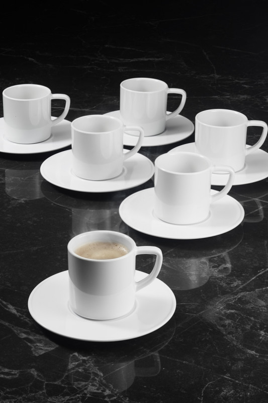 Sous-tasse à expresso rond blanc mélamine Ø 11,5 cm Prestige Platex