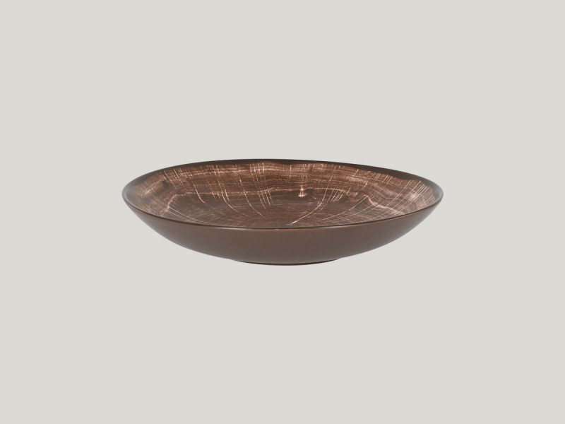 Assiette coupe creuse rond oak porcelaine vitrifiée Ø 26 cm Woodart Rak