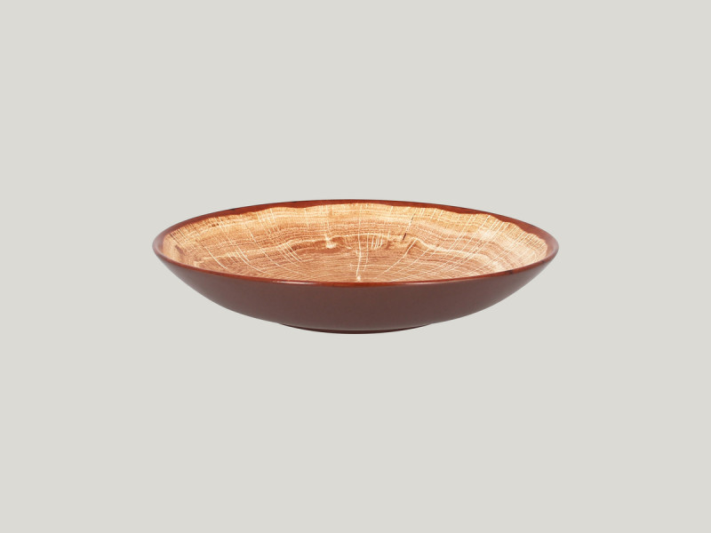 Assiette coupe creuse rond timber porcelaine vitrifiée Ø 23 cm Woodart Rak