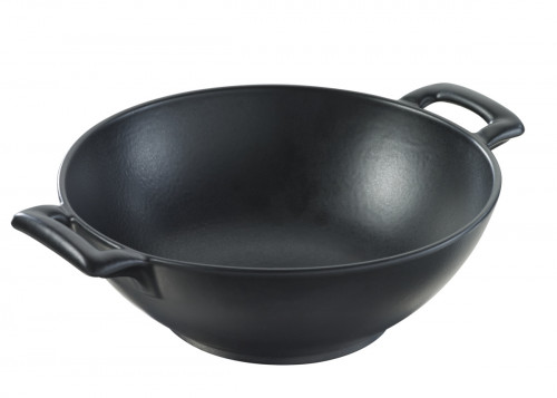 Assiette wok rond noir porcelaine culinaire Ø 16 cm Belle Cuisine Revol