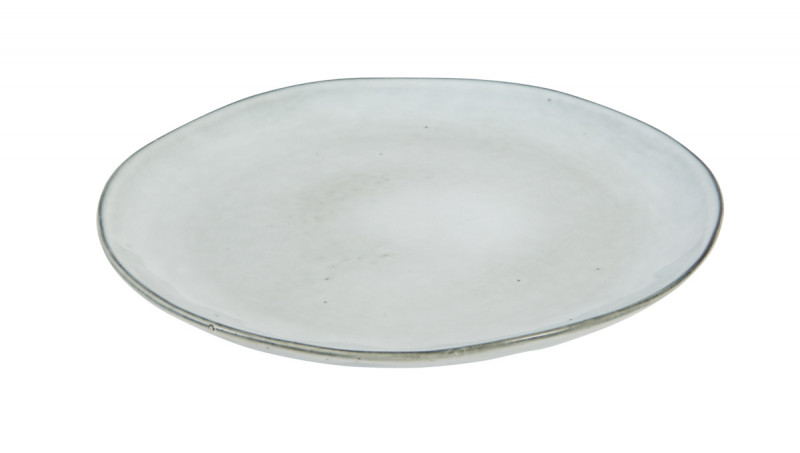 Assiette plate rond gris grès émaillé Ø 28 cm Sky Pro.mundi