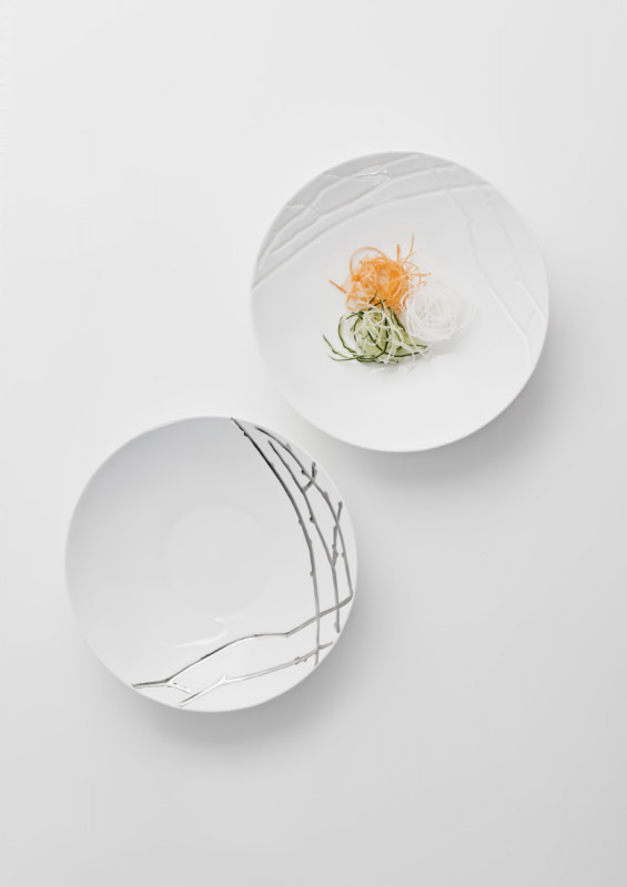 Assiette coupe creuse rond blanc porcelaine vitrifiée Ø 25 cm Brushwood Astera