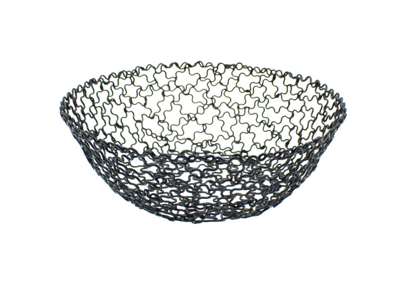 Corbeille rond noir Ø 15 cm 5 cm Boucle Tablecraft