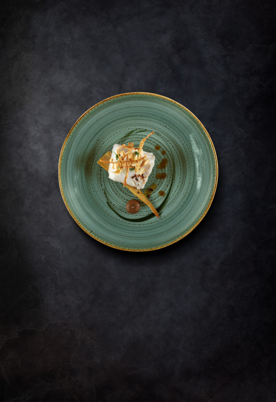 Assiette coupe plate rond lagon porcelaine vitrifiée Ø 31 cm Twirl Rak