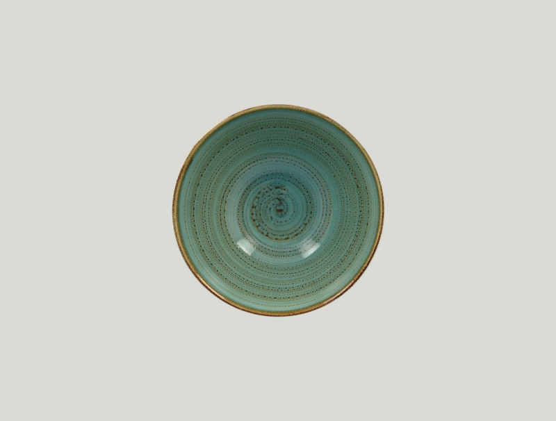 Saladier rond turquoise porcelaine vitrifiée Ø 20 cm Twirl Rak