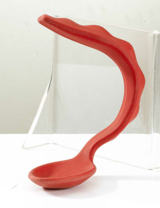 Cuillère rouge silicone 19,3x4 cm Ergo 3d Saint Romain