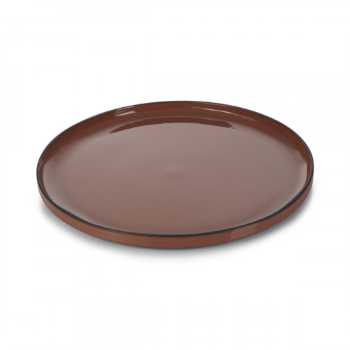 Assiette plate rond rouge porcelaine culinaire Ø 30 cm Caractère Revol