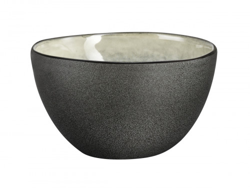 Bol rond blanc grès émaillé 60 cl Ø 13,8 cm Shadow Medard De Noblat