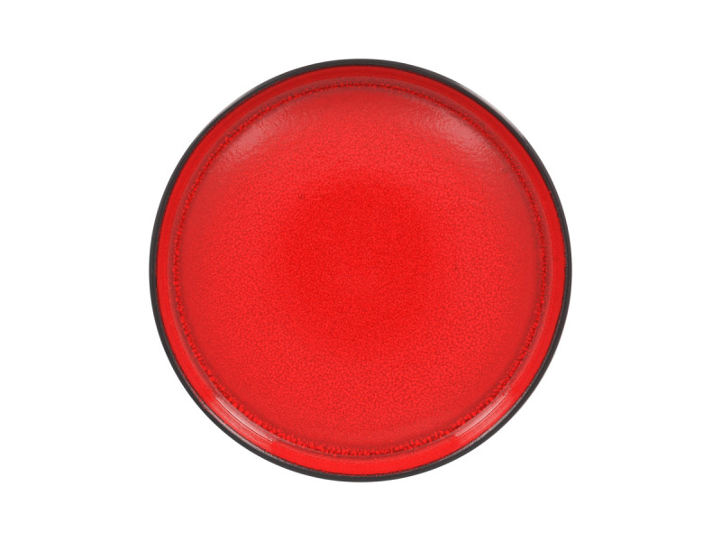 Assiette creuse rond rouge porcelaine vitrifiée Ø 20 cm Fire Rak