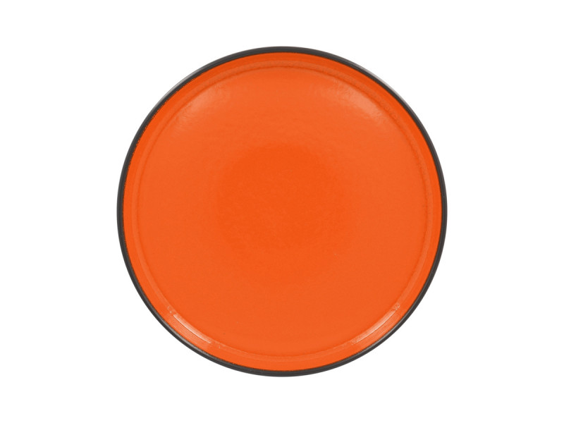 Assiette creuse rond orange porcelaine vitrifiée Ø 23 cm Fire Rak