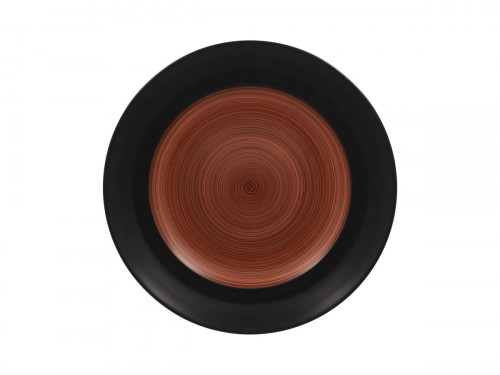 Assiette plate rond marron porcelaine vitrifiée Ø 23,9 cm Trinidad Rak