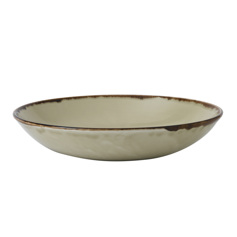 Assiette coupe creuse rond beige porcelaine vitrifiée Ø 24,8 cm Harvest Dudson