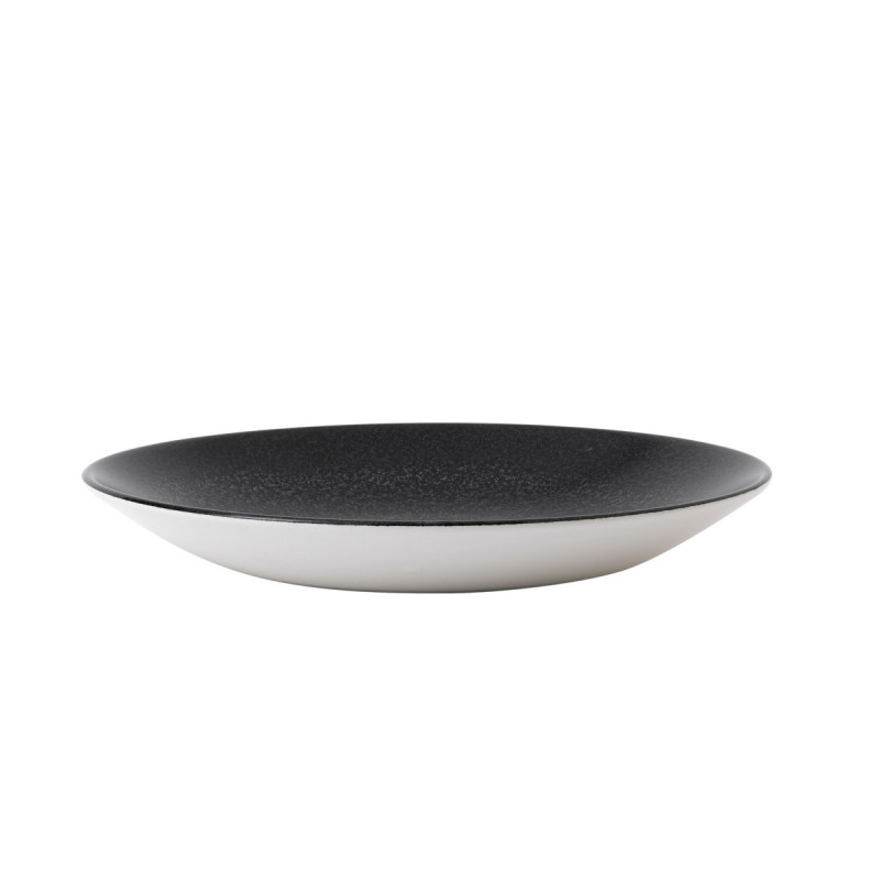 Assiette creuse rond noir porcelaine vitrifiée Ø 25,6 cm Evo Origins Dudson