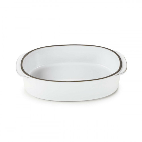 Plat ovale blanc porcelaine culinaire 19 cm Caractère Revol