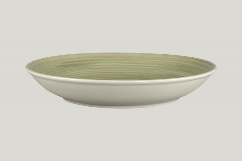 Assiette coupe creuse rond vert porcelaine Ø 30 cm Rakstone Spot Rak