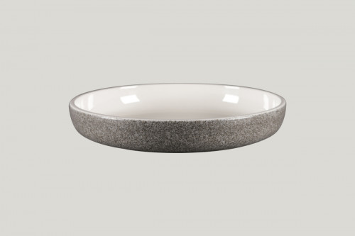 Assiette creuse rond gris porcelaine Ø 25,8 cm Rakstone Ease Rak