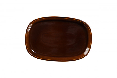 Plat creux ovale cuivre porcelaine 30 cm Rakstone Ease Rak
