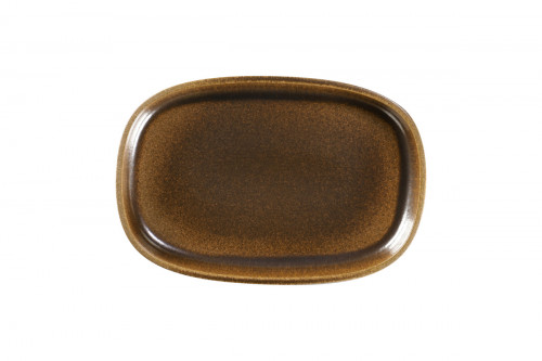 Plat creux ovale bronze porcelaine 30 cm Rakstone Ease Rak