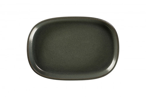 Plat creux ovale noir porcelaine 33,2 cm Rakstone Ease Rak