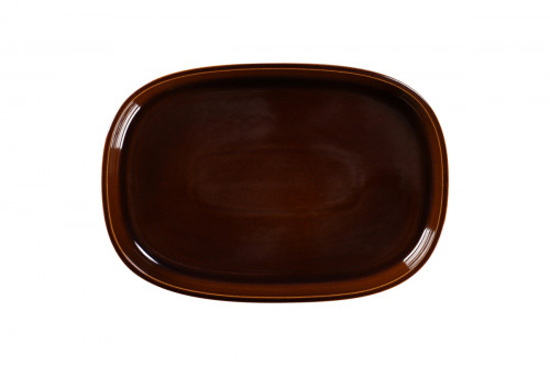 Plat creux ovale cuivre porcelaine 33,2 cm Rakstone Ease Rak