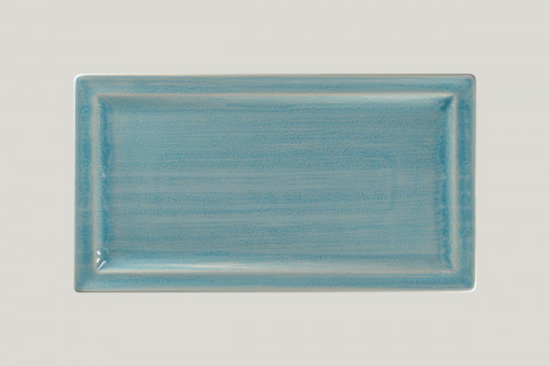 Assiette plate rectangulaire Saphire porcelaine 38,5x21 cm Rakstone Spot Rak