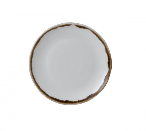 Assiette plate organique blanc porcelaine vitrifiée Ø 16 cm Harvest Dudson