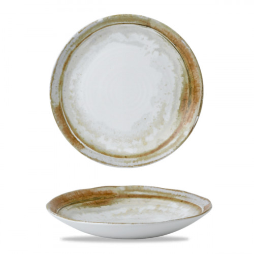 Assiette creuse organique beige porcelaine vitrifiée Ø 28 cm Finca Dudson
