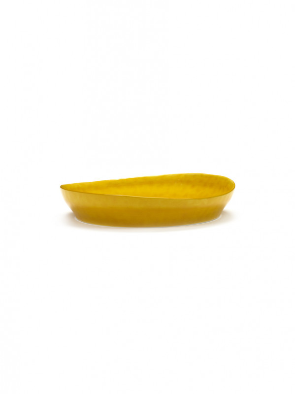 Plat rond sunny yellow - points noirs grès émaillé Ø 30 cm Feast By Ottolenghi Serax