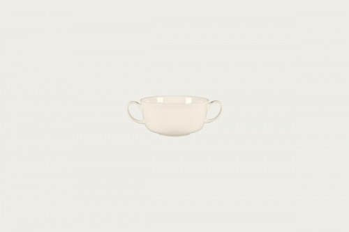 Tasse à bouillon avec 2 anses rond blanc porcelaine bone china 30 cl Ø 10,8 cm Bravura Rak