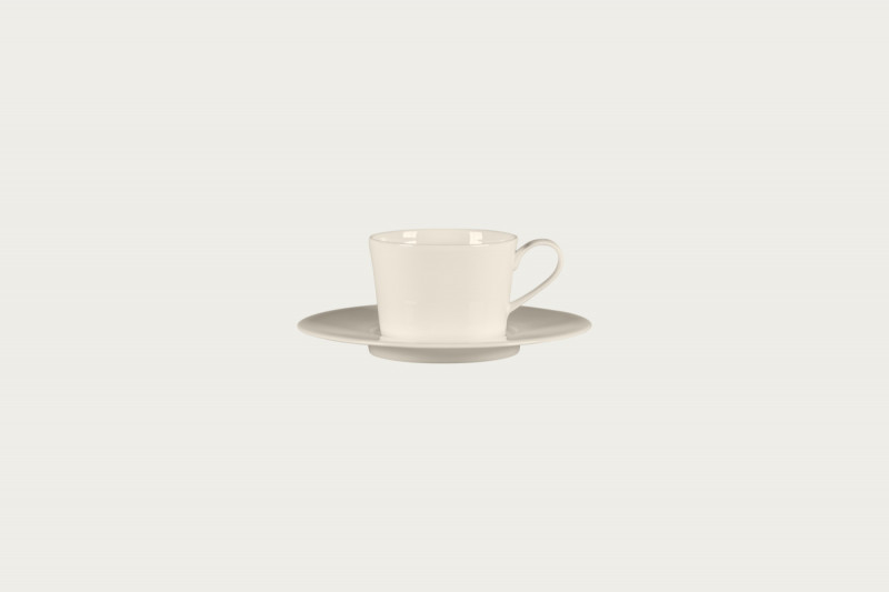 Sous tasse à café / thé rond ivoire porcelaine bone china Ø 17,3 cm Fedra Rak