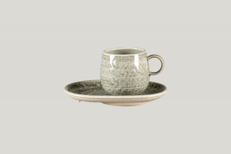 Sous tasse à déjeuner ovale Sage porcelaine 19 cm Krush Rak