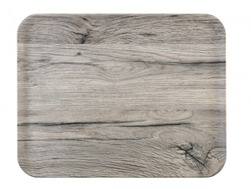 Plateau GN1/2 polyester chêne gris 32,5x26,6 cm Profil 2 Platex