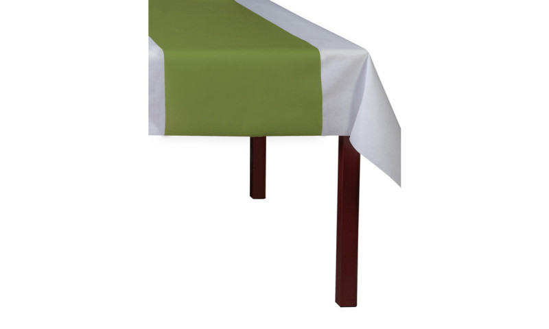 Rouleau tête à tête vert olive plastique 0,4x24 m