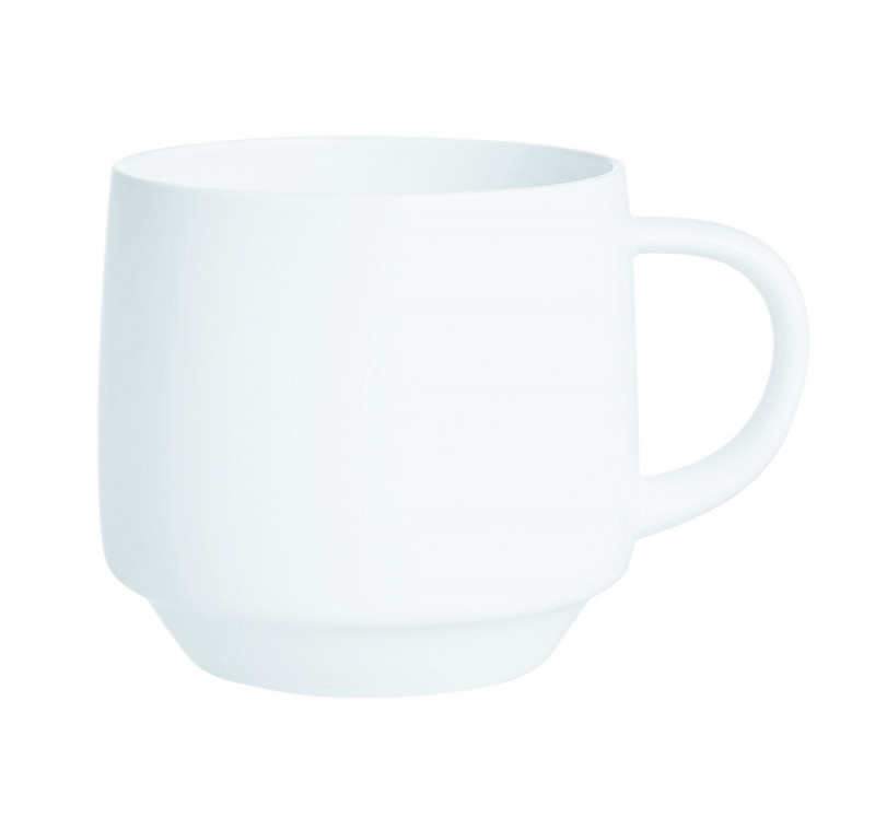 Tasse avec anses rond blanc verre opal 25 cl Ø 10,6 cm Intensity Baril Arcoroc